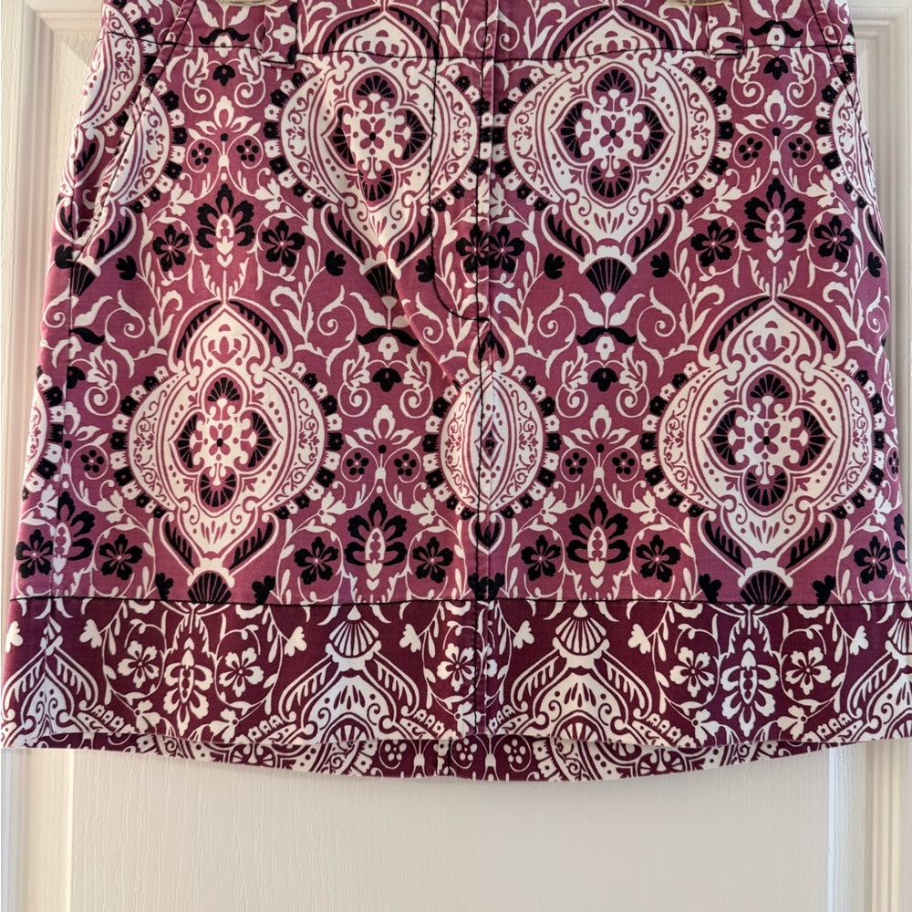 LOFT Red Mini Pencil Skirt Cocktail